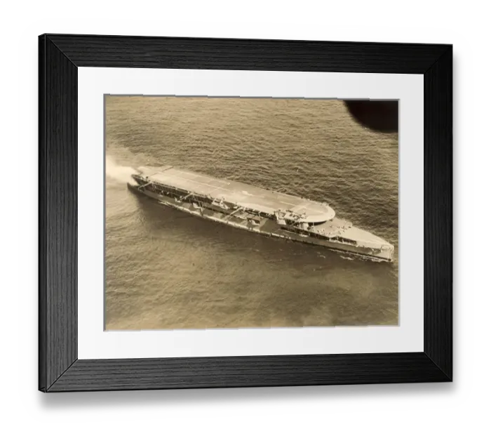 Framed Print : HMS Furious (47) while suffering a hangar fire, c 1928 Framed Print : HMS Furious (47) while suffering a hangar fire, c 1928