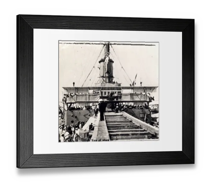 Framed Print : HMS Hibernia with temporary launching ramp Framed Print : HMS Hibernia with temporary launching ramp