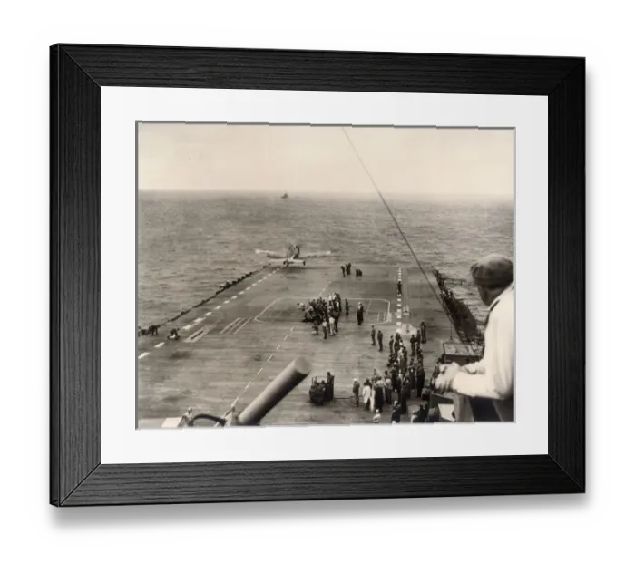 Framed Print : A Grumman Hellcat pilotless aircraft is catapulted away Framed Print : A Grumman Hellcat pilotless aircraft is catapulted away