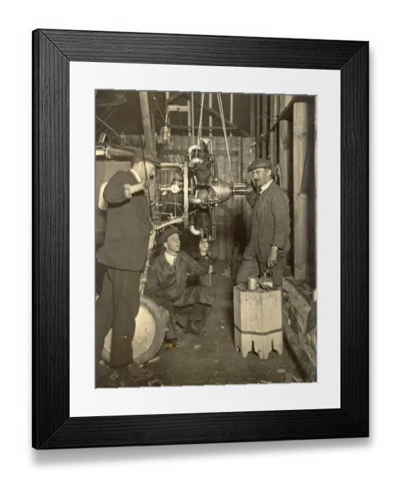 Framed Print : At work on a (possibly) Westland Wagtail Framed Print : At work on a (possibly) Westland Wagtail