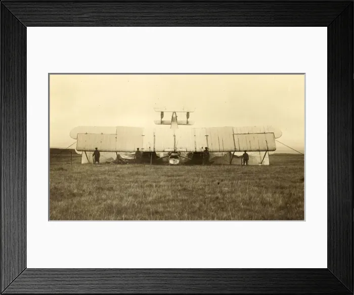 Framed Print : The end of the first direct Atlantic flight of Alcock and Br Framed Print : The end of the first direct Atlantic flight of Alcock and Br