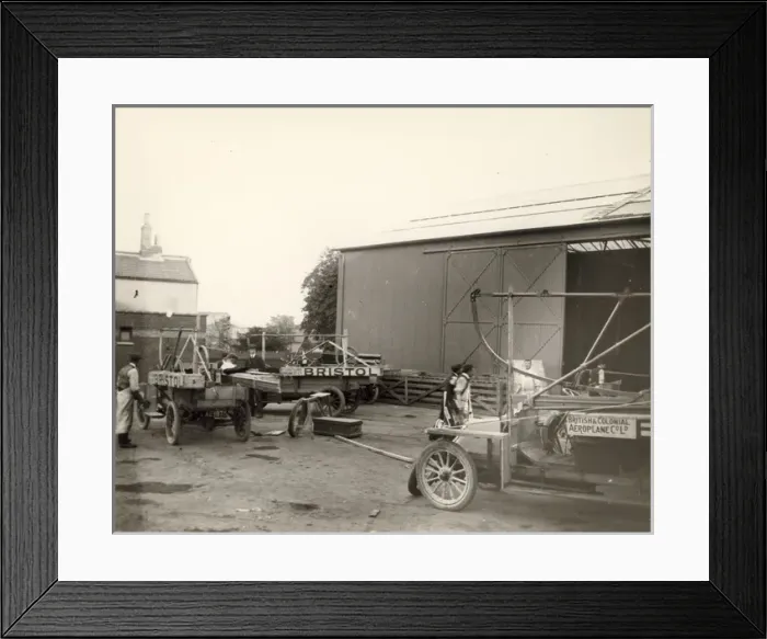 Framed Print : Service cars with spares for the 1911 Circuit of Britain Framed Print : Service cars with spares for the 1911 Circuit of Britain