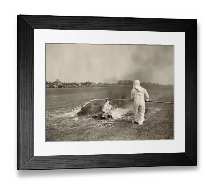 Framed Print : A fire-fighting demonstration - RAeS Garden Party Framed Print : A fire-fighting demonstration - RAeS Garden Party