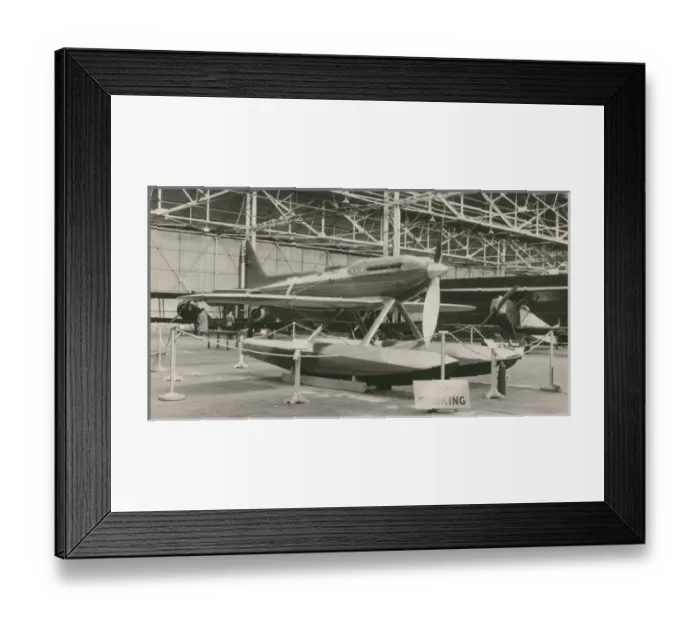 Framed Print : Supermarine S6B, labelled as S1596