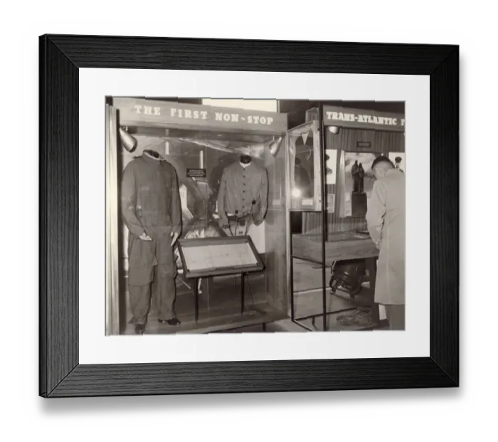 Framed Print : Alcock and Brown momentos on display Framed Print : Alcock and Brown momentos on display