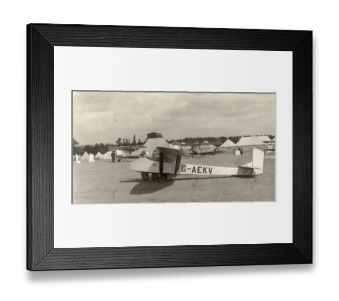 Framed Print : Kronfeld Drone de Luxe, G-AEKV, at the 1957 RAeS Garden Part Framed Print : Kronfeld Drone de Luxe, G-AEKV, at the 1957 RAeS Garden Part