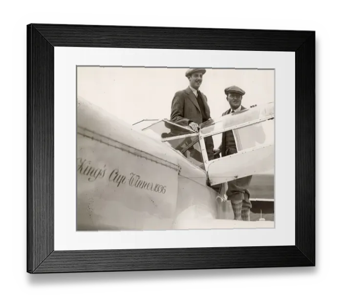 Framed Print : C W A Scott, right, and his co-pilot Giles Guthrie Framed Print : C W A Scott, right, and his co-pilot Giles Guthrie