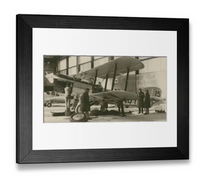 Framed Print : Officials inspect Fairey IIIF, G-aBY Framed Print : Officials inspect Fairey IIIF, G-aBY