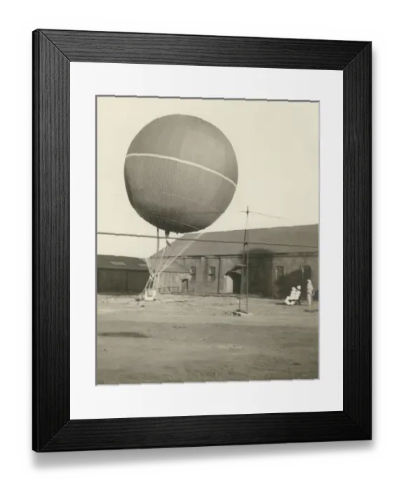 Framed Print : The hydrogen balloon Bee inflated ready for ascending Framed Print : The hydrogen balloon Bee inflated ready for ascending