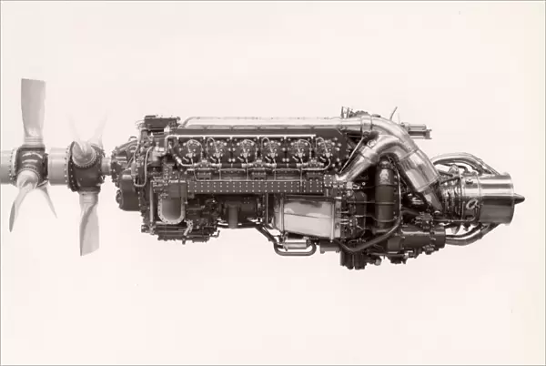 Napier Nomad compound diesel engine, port view