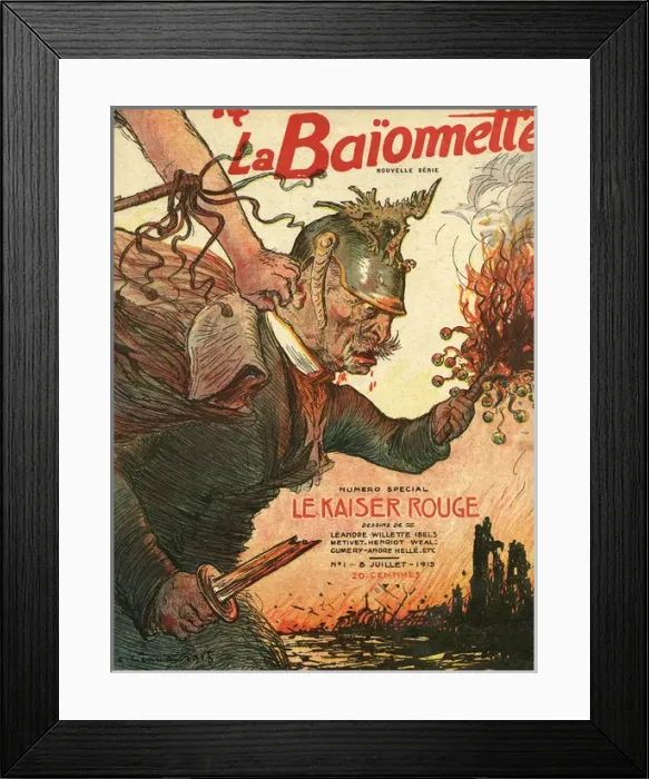 Framed Print : Front cover, La Baionnette, WW1 Framed Print : Front cover, La Baionnette, WW1