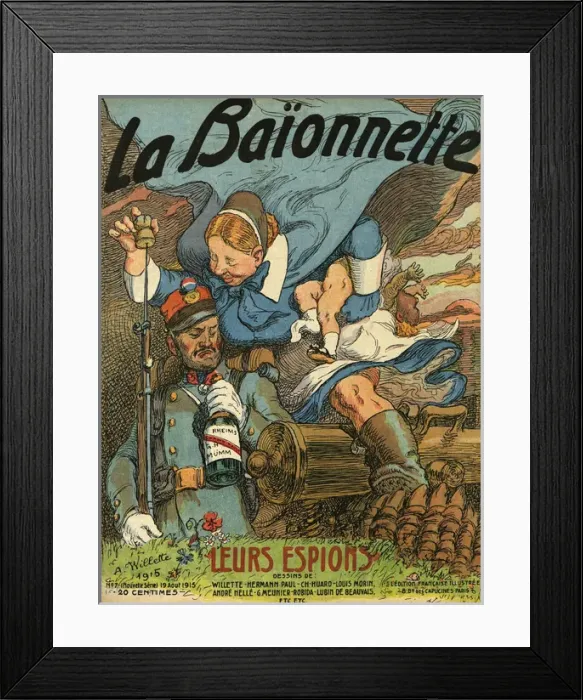 Framed Print : Front cover, La Baionnette, WW1 Framed Print : Front cover, La Baionnette, WW1