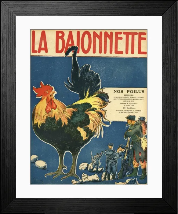 Framed Print : Front cover, La Baionnette, WW1 Framed Print : Front cover, La Baionnette, WW1