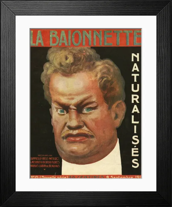 Framed Print : Front cover, La Baionnette, WW1 Framed Print : Front cover, La Baionnette, WW1