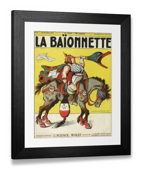 Framed Print : Front cover, La Baionnette, WW1 Framed Print : Front cover, La Baionnette, WW1