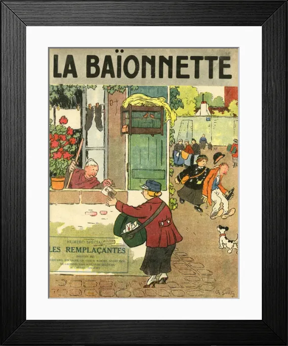 Framed Print : Front cover, La Baionnette, WW1 Framed Print : Front cover, La Baionnette, WW1