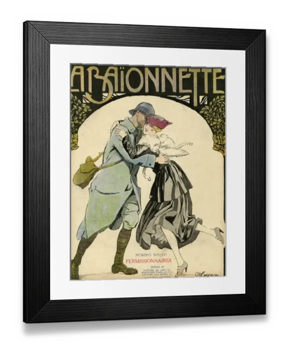 Framed Print : Front cover, La Baionnette, WW1 Framed Print : Front cover, La Baionnette, WW1
