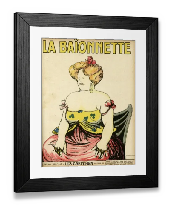 Framed Print : Front cover, La Baionnette, WW1 Framed Print : Front cover, La Baionnette, WW1