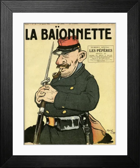Framed Print : Front cover, La Baionnette, WW1 Framed Print : Front cover, La Baionnette, WW1