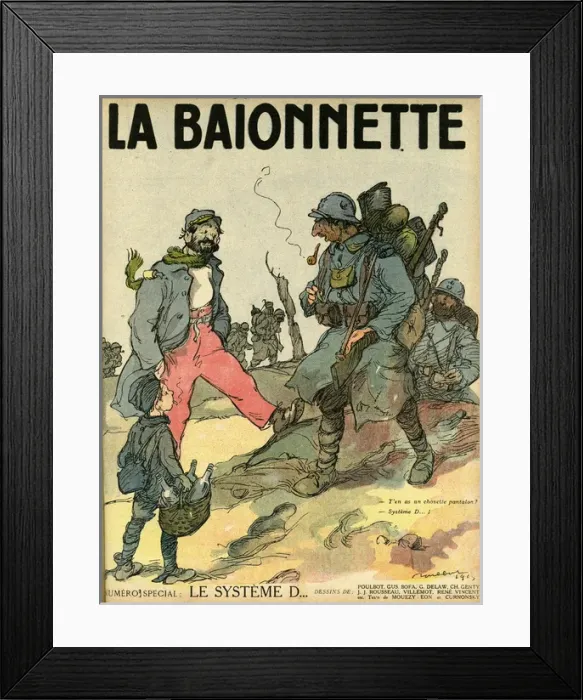 Framed Print : Front cover, La Baionnette, WW1 Framed Print : Front cover, La Baionnette, WW1