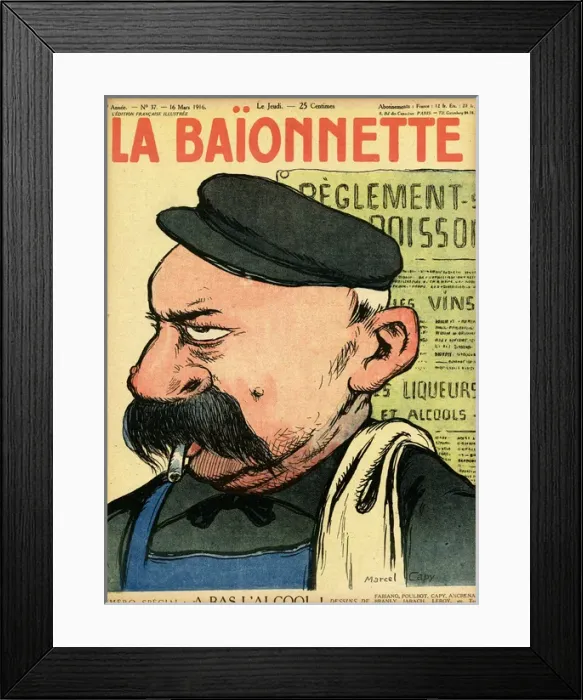 Framed Print : Front cover, La Baionnette, WW1 Framed Print : Front cover, La Baionnette, WW1