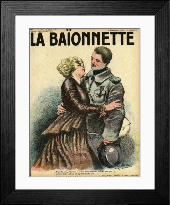 Framed Print : Front cover, La Baionnette, WW1 Framed Print : Front cover, La Baionnette, WW1