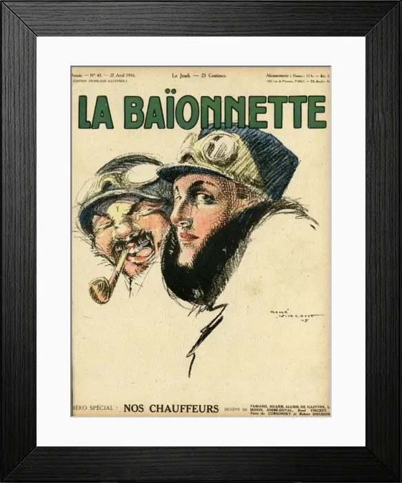 Framed Print : Front cover, La Baionnette, WW1 Framed Print : Front cover, La Baionnette, WW1