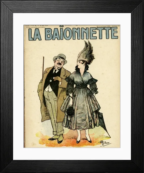 Framed Print : Front cover, La Baionnette, WW1 Framed Print : Front cover, La Baionnette, WW1