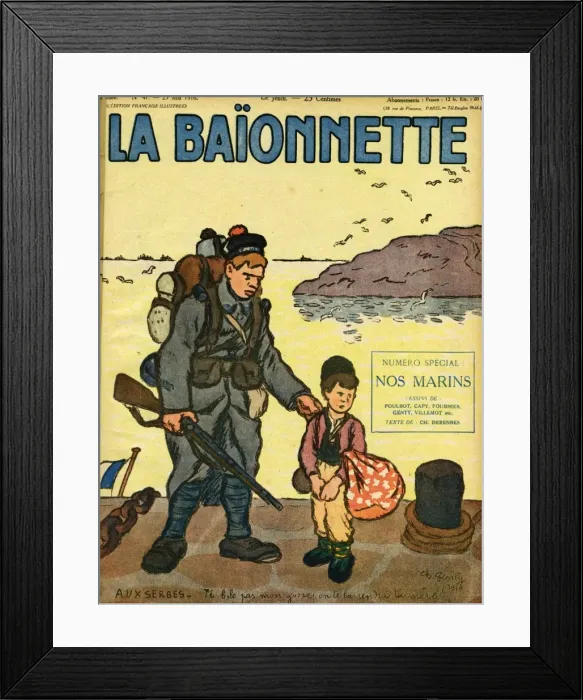 Framed Print : Front cover, La Baionnette, WW1 Framed Print : Front cover, La Baionnette, WW1