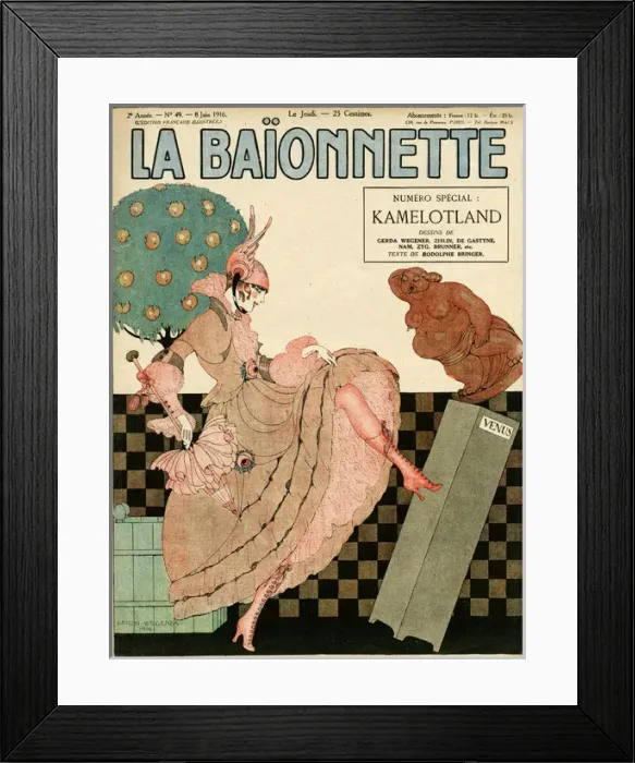 Framed Print : Front cover, La Baionnette, WW1 Framed Print : Front cover, La Baionnette, WW1