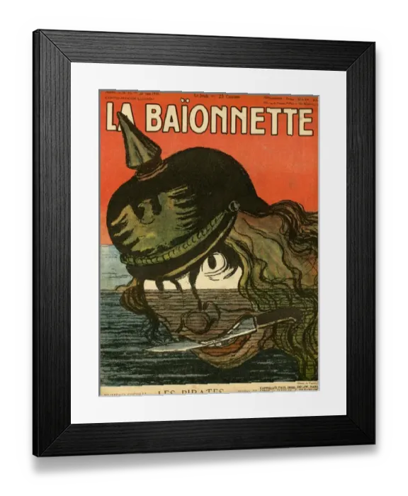 Framed Print : Front cover, La Baionnette, WW1 Framed Print : Front cover, La Baionnette, WW1