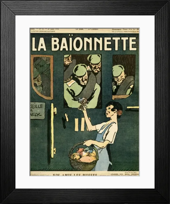Framed Print : Front cover, La Baionnette, WW1 Framed Print : Front cover, La Baionnette, WW1