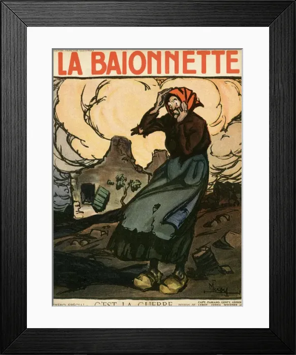 Framed Print : Front cover, La Baionnette, WW1