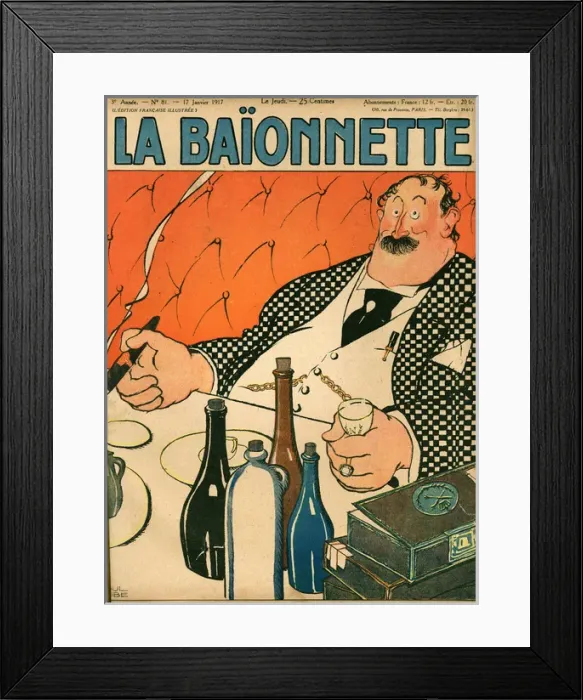 Framed Print : Front cover, La Baionnette, WW1 Framed Print : Front cover, La Baionnette, WW1