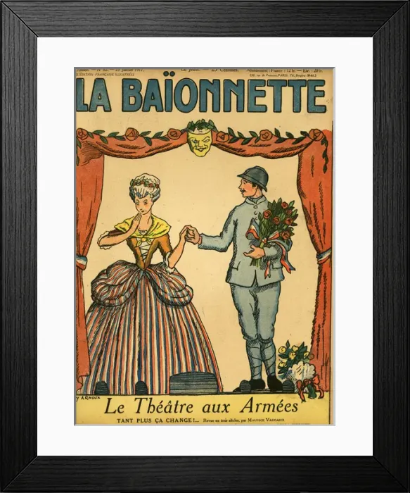 Framed Print : Front cover, La Baionnette, WW1 Framed Print : Front cover, La Baionnette, WW1