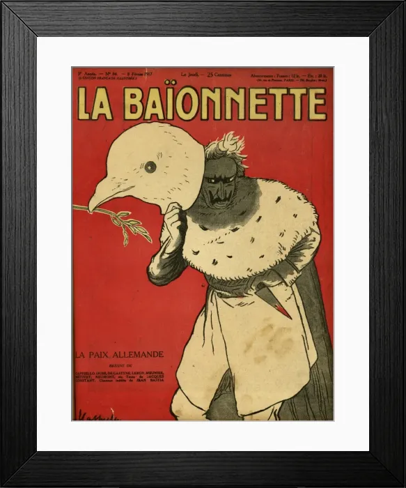 Framed Print : Front cover, La Baionnette, WW1 Framed Print : Front cover, La Baionnette, WW1