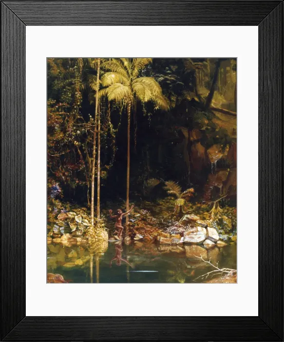 Framed Print : Forest Mirror, Queensland, Charles E Gordon Frazer Framed Print : Forest Mirror, Queensland, Charles E Gordon Frazer