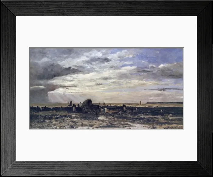 Framed Print : Mussel Collectors by Karl Daubigny Framed Print : Mussel Collectors by Karl Daubigny