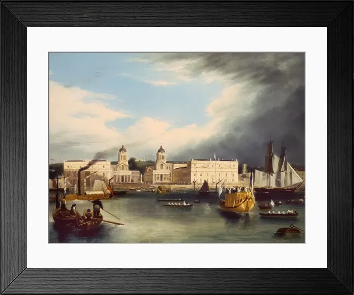 Framed Print : The Admirals Regatta, Greenwich, by Robert Havell Framed Print : The Admirals Regatta, Greenwich, by Robert Havell