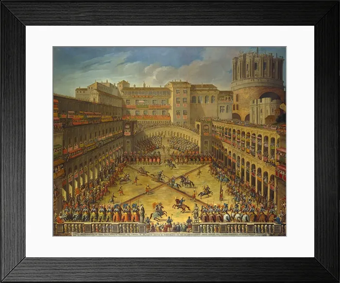 Framed Print : Tournament in the Vatican, Italian School Framed Print : Tournament in the Vatican, Italian School