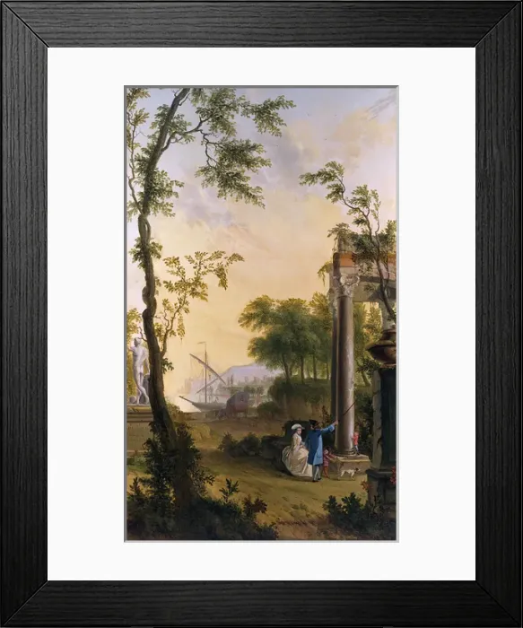 Framed Print : Classical landscape, by J C Jacobi Framed Print : Classical landscape, by J C Jacobi