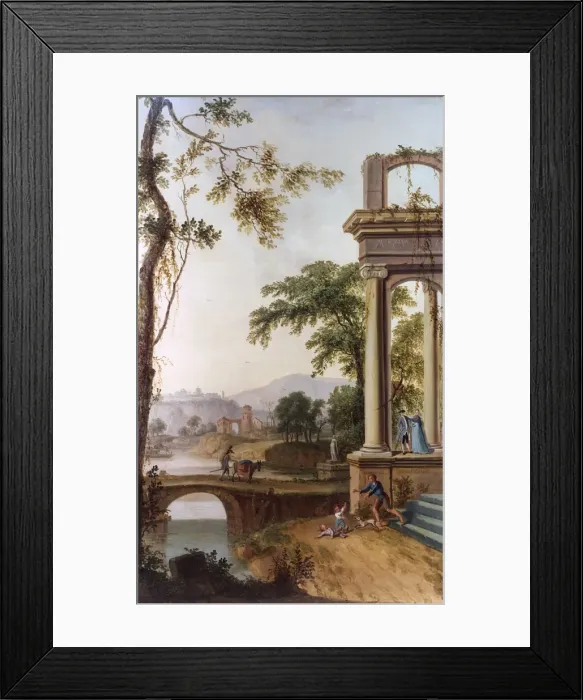 Framed Print : Classical landscape, by J C Jacobi Framed Print : Classical landscape, by J C Jacobi