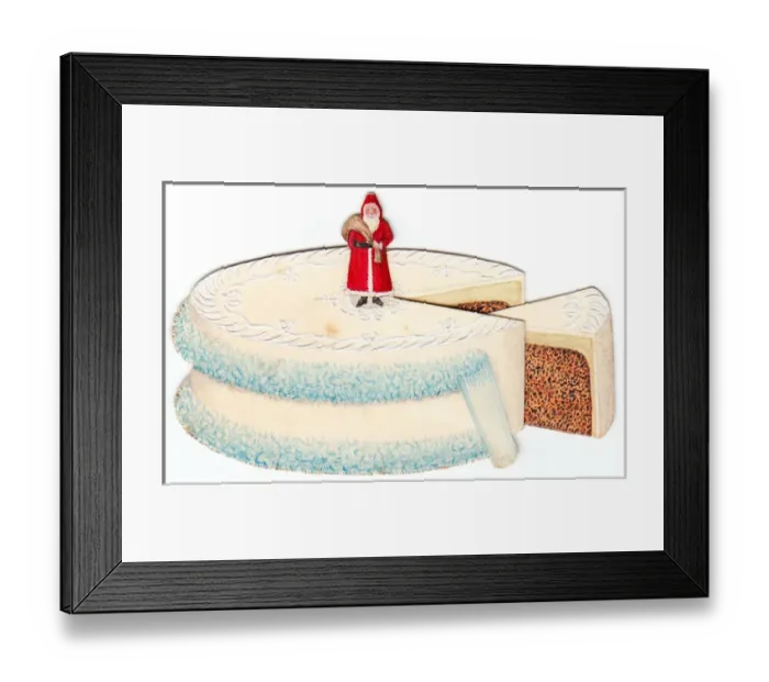 Framed Print : Handmade Christmas card in the shape of a cake Framed Print : Handmade Christmas card in the shape of a cake
