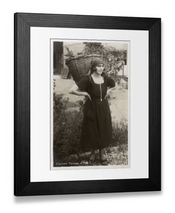Framed Print : A Ticino Woman - Switzerland Framed Print : A Ticino Woman - Switzerland
