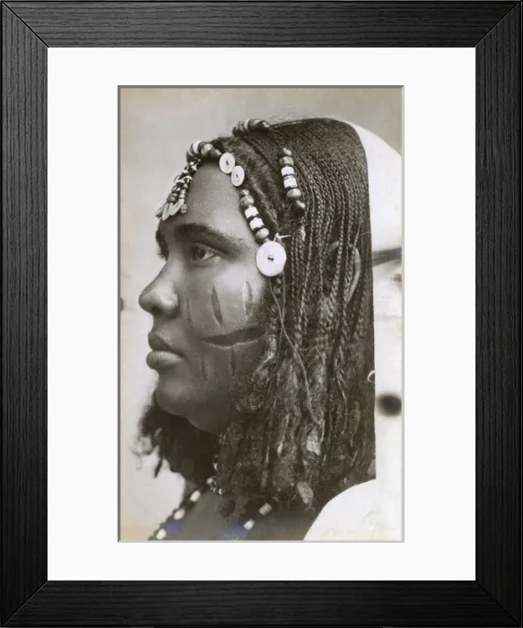 Framed Print : Sudanese woman with decorative cuts Framed Print : Sudanese woman with decorative cuts
