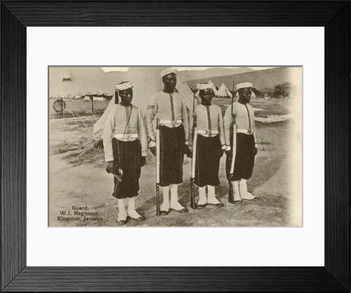 Framed Print : Guards - West Indian Regiment - Kingston, Jamaica Framed Print : Guards - West Indian Regiment - Kingston, Jamaica