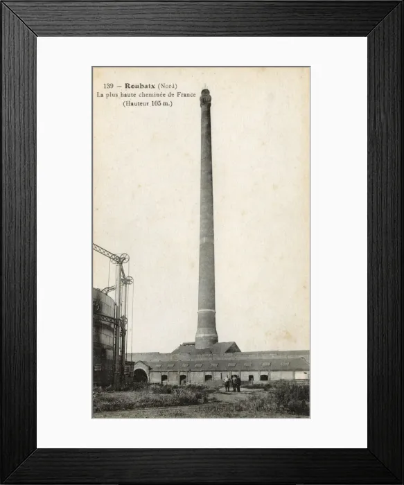 Framed Print : Tallest Chimney in France at Roubaix (Nord) Framed Print : Tallest Chimney in France at Roubaix (Nord)