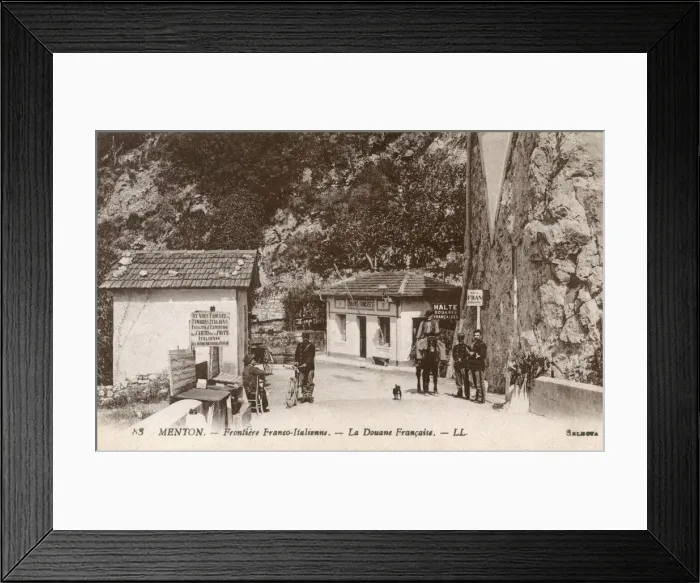 Framed Print : The French / Italian border at Menton Framed Print : The French / Italian border at Menton