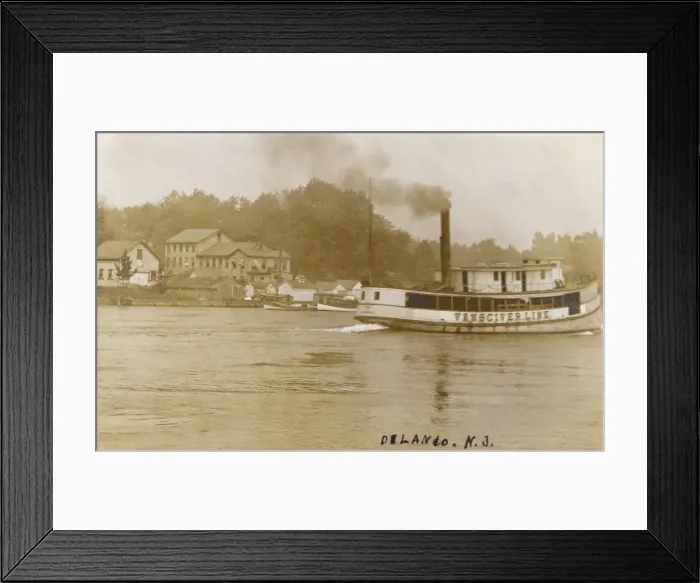Framed Print : Steamer on the Delaware River, Delanco, New Jersey Framed Print : Steamer on the Delaware River, Delanco, New Jersey