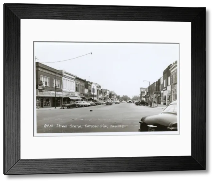 Framed Print : West 6th Street - Concordia, Kansas, USA Framed Print : West 6th Street - Concordia, Kansas, USA